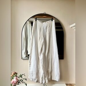 BANANA BLUE | striped linen wide leg pants | size large